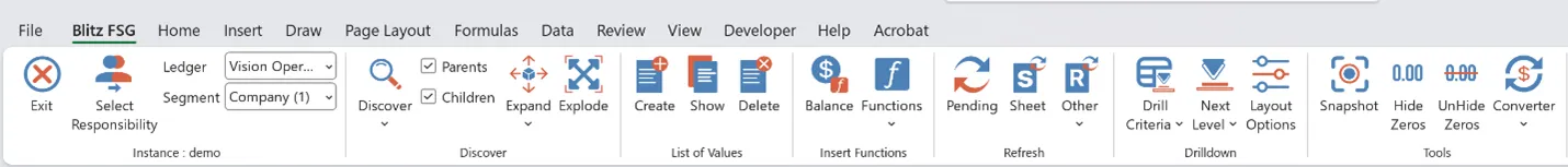 Creating a new template using the tools present in Blitz FSG custom ribbons