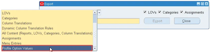 Blitz Report Export profile options Blitz Report Export profile options