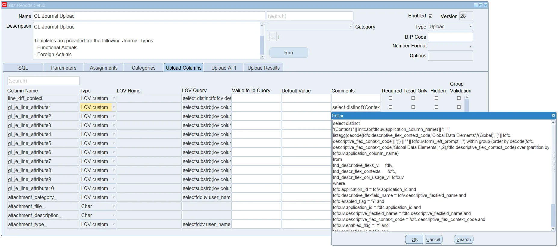 Blitz Upload column Comments field adding a tooltip comment to the Excel template column header