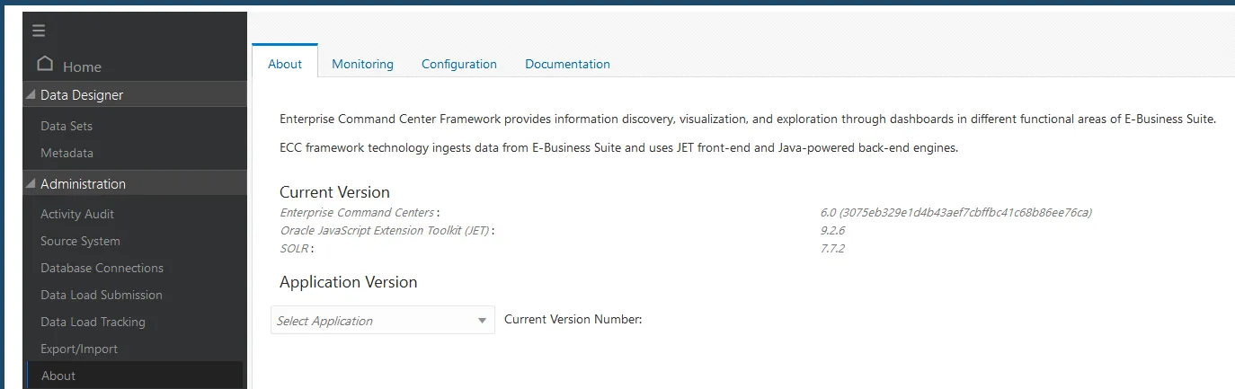 Check Enterprise Command Center ECC version