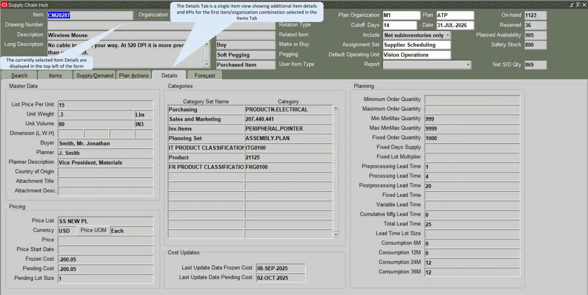 Supply Chain Hub details
