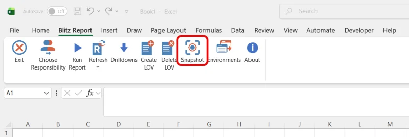 Blitz Report Excel Add-in snapshot