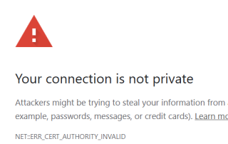 Chrome warning Your connection is not private with NET::ERR_CERT_AUTHORITY_INVALID